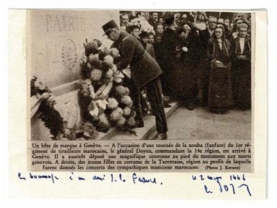 HISTORY - DOYEN Paul (1881 - 1974) - Autograph card signed