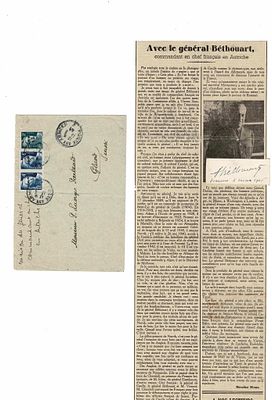 HISTORY - BETHOUART Antoine Marie Emile (1889 - 1982) - Signed printed photograph