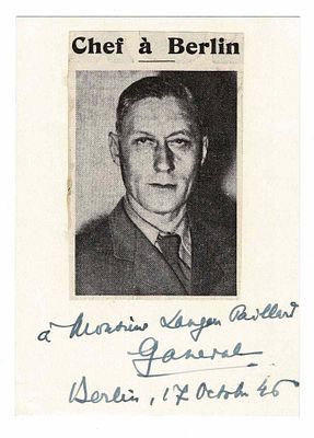 HISTORY - GANEVAL Jean (1894 - 1981) - Signed printed photograph