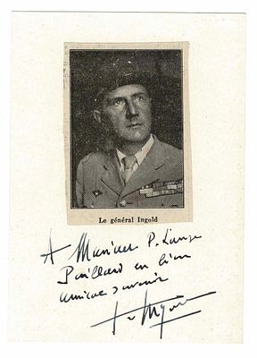 HISTORY - INGOLD Joseph (1894 - 1980) - Signed printed photograph