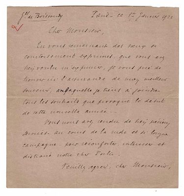 HISTORY - BOISSOUDY Guy Baucheron de (1908 - 1972) - Autograph letter signed
