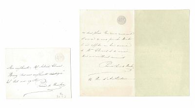 HISTORY - BOURBON Louise de (1815 - 1887)  - Autograph letter signed