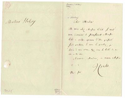 HISTORY - COUSIN Victor (1792 - 1867) - Autograph letter signed