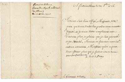 HISTORY - FLEURY André Hercule de (1653 - 1743) - Document signed