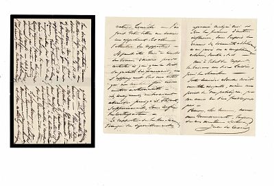 HISTORY - LE CESNE Jules (1818 - 1878) - Autograph letter signed