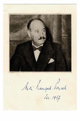 HISTORY - PONCET André François (1887 - 1978) - Signed printed photograph