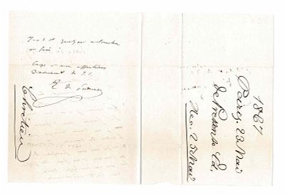 HISTORY - PRESSENSE Edmond de (1824 - 1891) - Autograph letter signed