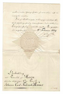 HISTORY - FREDERICK WILLIAM III (1770 - 1840) - Document signed