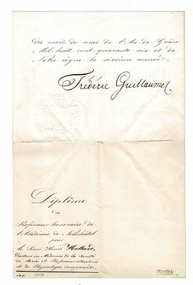 HISTORY - FREDERICK WILLIAM IV (1795 - 1861) - Document signed