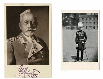 HISTORY - WILLIAM II (1859 - 1941) - Photograph with printed signature ; photograph on postcard