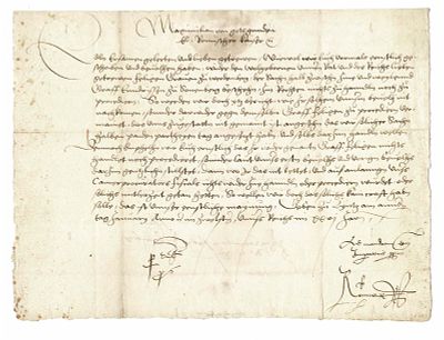 HISTORY - MAXIMILIAN I (1459 - 1519) - Letter signed