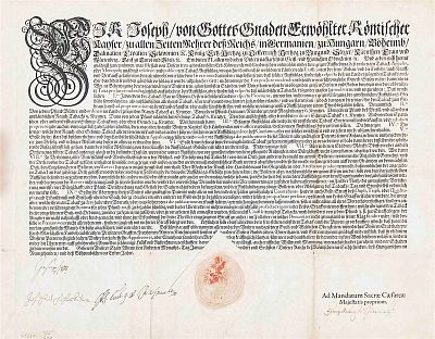 HISTORY - JOSEPH I (1678 - 1711) - Document signed