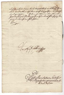 HISTORY - FRANCOIS I (1708 - 1765) - Document signed