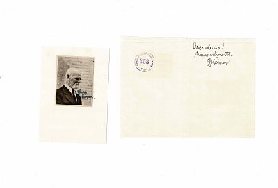HISTORY - KOERNER Theodor (1873 - 1957) - Photograph signed ; autograph card signed