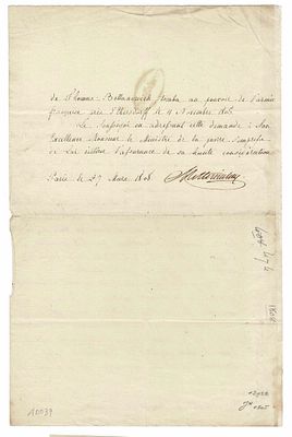 HISTORY - METTERNICH Klemens (1773 - 1859) - Letter signed