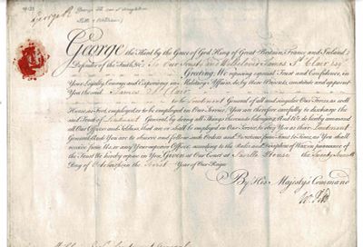 HISTORY - GEORGE III (1738 - 1820) - Document signed
