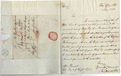 HISTORY - TEMPLE Henry John (1784 - 1865) - Letter signed