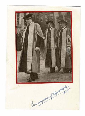 HISTORY - CUNNINGHAM OF HYNDHOPE (1883 - 1963) - Signed printed photograph