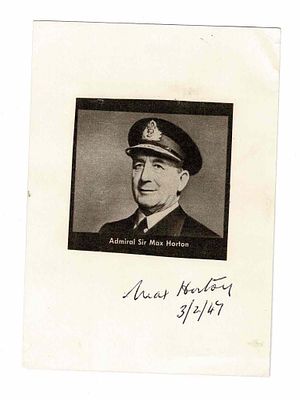 HISTORY - HORTON Max (1883 - 1951) - Signed printed photograph