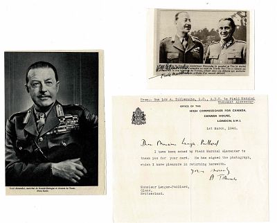 HISTORY - ALEXANDER Harold Georges (1891 - 1969) - Signed printed photograph