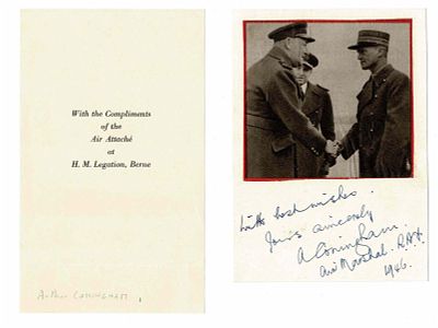 HISTORY - CONINGHAM Arthur (1895 - 1948) - Signed printed photograph