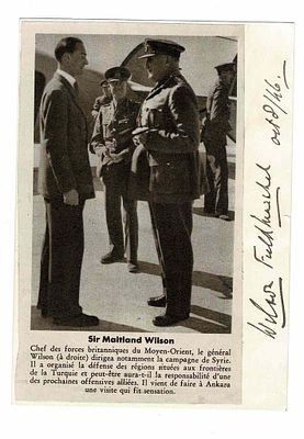 HISTORY - WILSON Henry Maitland (1881 - 1964) - Signed printed photograph