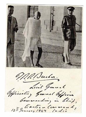 HISTORY - BUCHER Roy Francis Robert (1895 - 1980) - Signed printed photograph