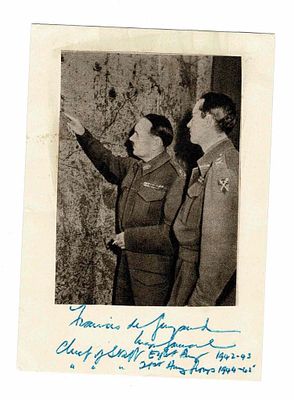 HISTORY - GUINGAND Francis Wilfred (1900 - 1979) - Signed printed photograph