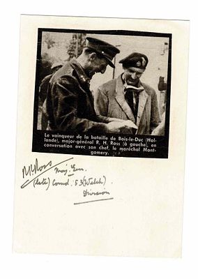 HISTORY - ROSS Robert H. (1766 - 1814) - Photograph with autograph dedication signed