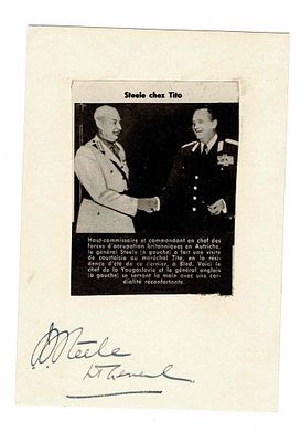 HISTORY - STEELE Clive Selwyn (1892 - 1955) - Signed printed photograph