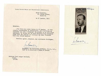 HISTORY - FRASER William (1890 - 1964) - Signed printed photograph