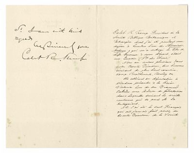 HISTORY - KEMP Caleb Rickman (1836 - 1908) - Autograph letter signed