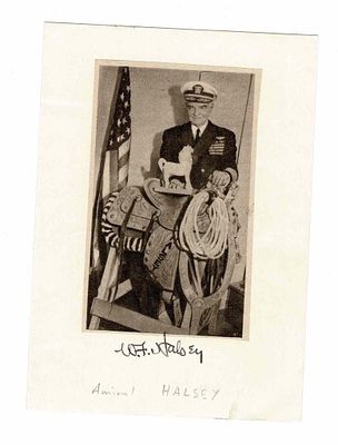 HISTORY - HALSEY William Frederick (1882 - 1959) - Signed printed photograph