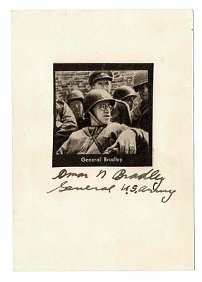 HISTORY - BRADLEY Omar Nelson (1893 - 1981) - Signed printed photograph