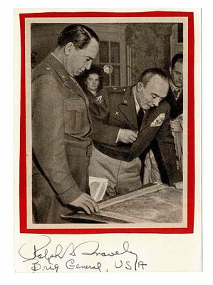 HISTORY - SNAVELY Ralph A. (1898 - 1995) - Signed printed photograph ; Typed letter signed