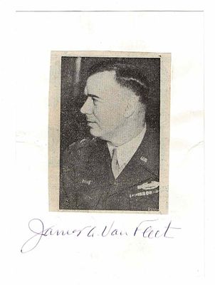 HISTORY - VAN FLEET James Alward (1892 - 1992) - Signed printed photograph
