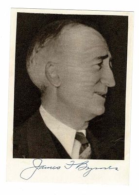 HISTORY - BYRNES James J. (1879 - 1972) - Signed printed photograph