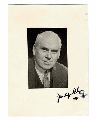 HISTORY - CLOY John G. (1895 - 1989) - Signed printed photograph