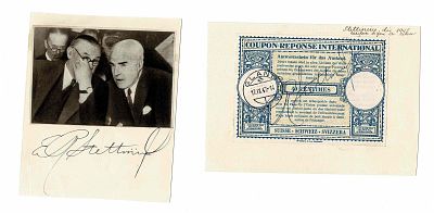 HISTORY - STETTINIUS Edward Reilly (1900 - 1949) - Signed printed photograph