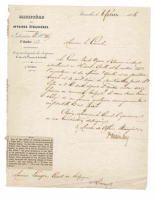 HISTORY - BELGIUM - Lot consisting of eight pieces relating to Belgian history