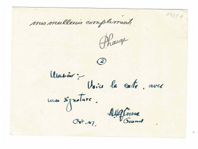 HISTORY - CANADA - Lot of three signed printed photographs