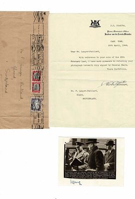 HISTORY - SMUTS Jan Christian (1870 - 1950) - Signed printed photograph