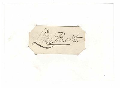HISTORY - BOTHA Louis (1862 - 1919) - Signature on card