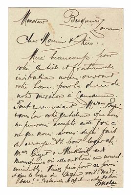 HISTORY - MALAN Daniel François (1874 - 1959) - Autograph card signed