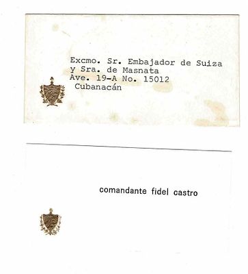 HISTORY - CASTRO Fidel (1926 - 2016) - Visiting card