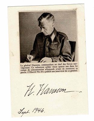 HISTORY - NORWAY - Lot of 3 signed printed photographs