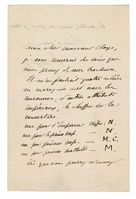 LITERATURE - AUGIER Emile (1820 - 1889) - Autograph letters signed