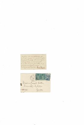 LITERATURE - BAZIN René (1853 - 1932) - Visiting card signed