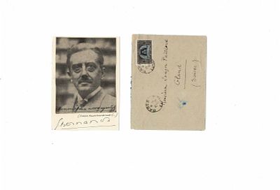 LITERATURE - BERNANOS Georges (1888 - 1948) - Signed printed photograph