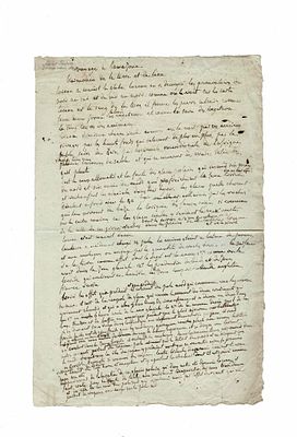 LITERATURE - BERNARDIN DE ST PIERRE Henri (1737 - 1814) - Manuscript